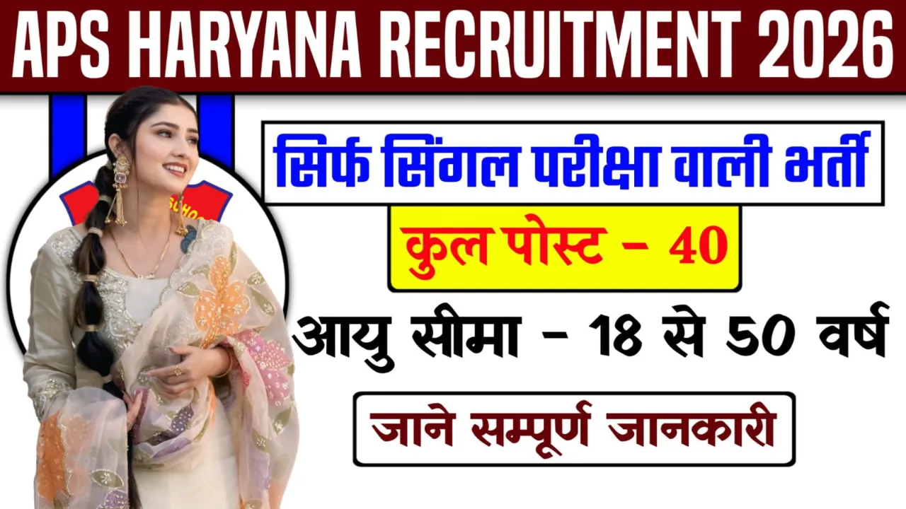APS Haryana Vacancy for Teaching and Non-Teaching Posts