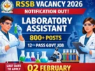RSSB Vacancy 2026 Notification, Apply Online, Last Date, PDF
